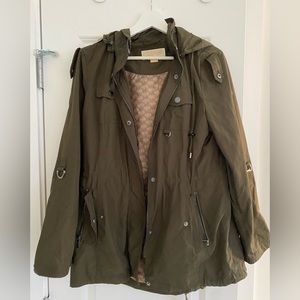 Michael Kors Olive Green Rain Jacket